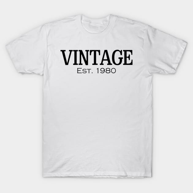 Vintage Est 1980 T-Shirt by silentboy